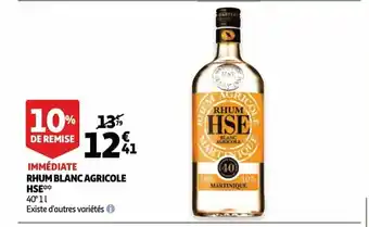 Auchan Immediate rhum blanc agricole hse 1 l aanbieding