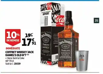 Auchan Immediate coffret whisky jack daniel's old n'7 aanbieding