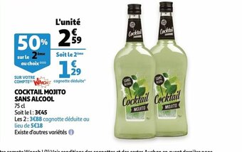 Cocktail mojito sans alcool