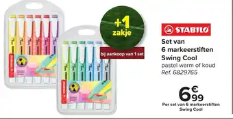 Stabilo Set van 6 Markeerstiften Swing Cool