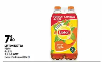 Auchan Lipton ice tea 6x1.5l aanbieding