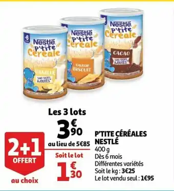 P'tite cereales nestle 400 g