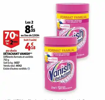Auchan Detachant vanish 750 g aanbieding