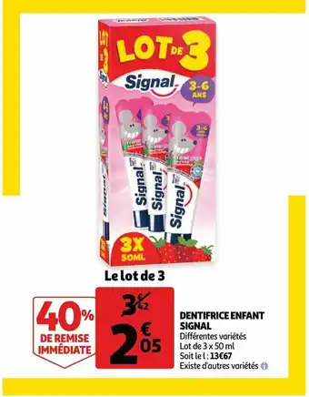 Dentifrice enfant signal 3x50 ml