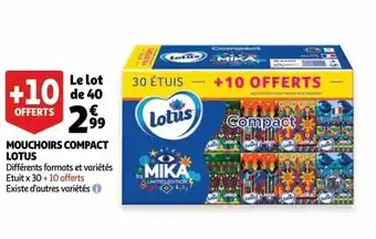 Auchan Mouchoirs compact lotus aanbieding