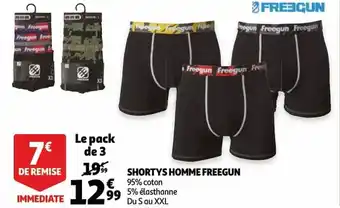 Auchan Shortys homme freegun s ou xxl aanbieding