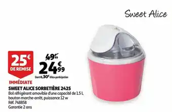 Auchan Sweet alice sorbetiere 2425 aanbieding
