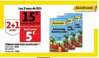Terreau horticole algoflash 50 l