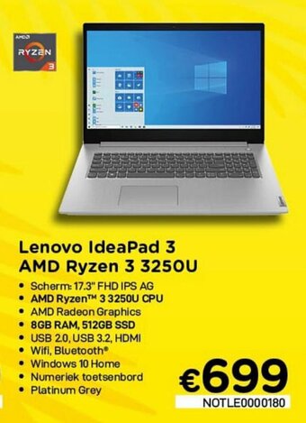 Lenovo IdeaPad 3 AMD Ryzen 3 3250U