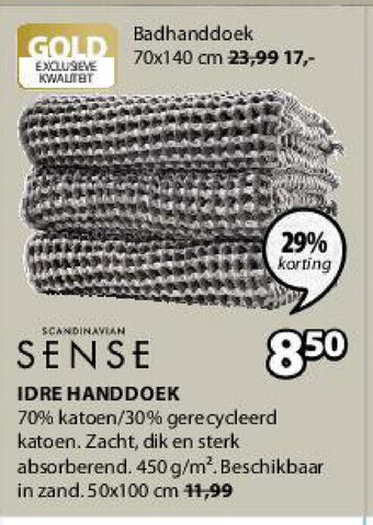 Jysk Sense Idre Handdoek aanbieding