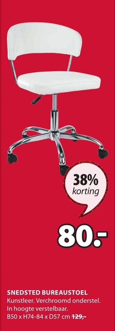 Jysk Snedsted Bureaustoel aanbieding