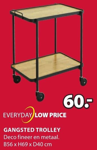 Jysk Gangsted Trolley aanbieding