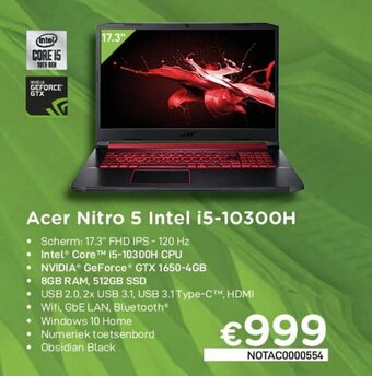 CompuDeals Acer Nitro 5 Intel i5-10300H aanbieding