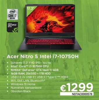 Acer Nitro 5 Intel i7-10750H