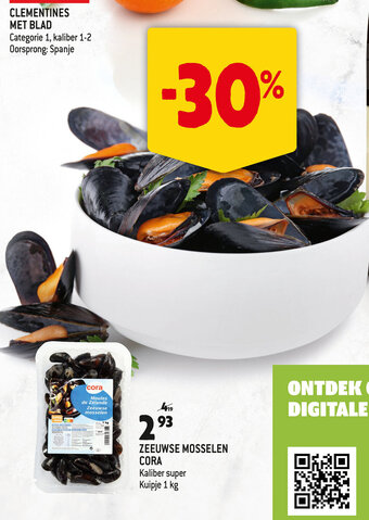 Louis Delhaize Zeeuwse mosselen cora aanbieding