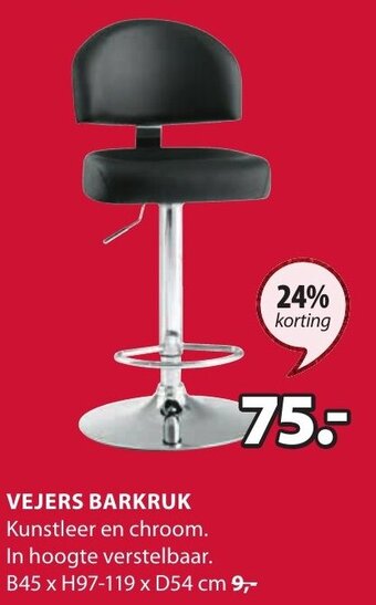 Jysk Vejers Barkruk aanbieding