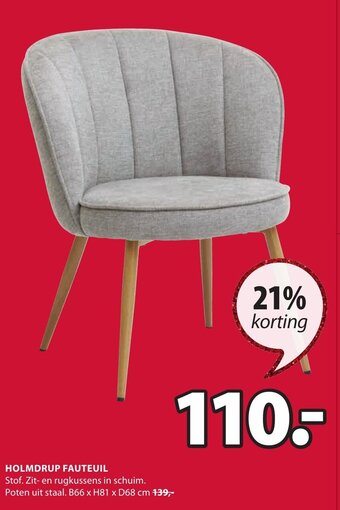 Jysk Holmdrup Fauteuil aanbieding