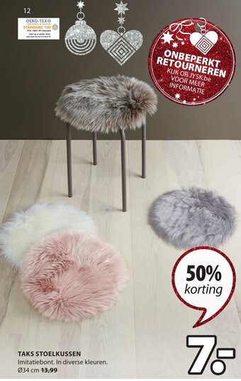 Jysk Taks Stoelkussen aanbieding