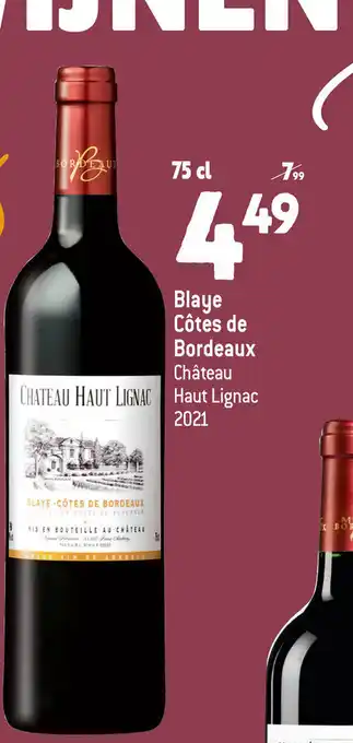 Blaye cotes de bordeaux chateau haut lignac 2021 75cl