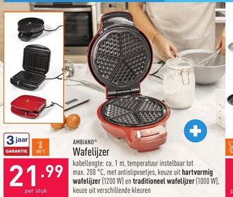 ALDI Ambiano Wafelijzer aanbieding