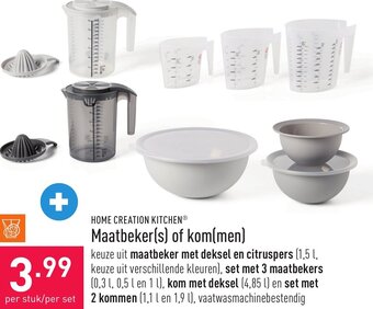 ALDI Home Creation Kitchen Maatbeker(s) of kom(men) aanbieding