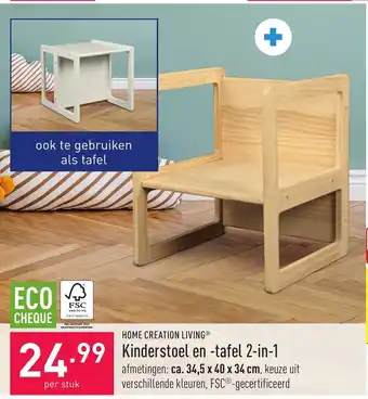 ALDI Kinderstoel en-tafel 2-in-1 aanbieding
