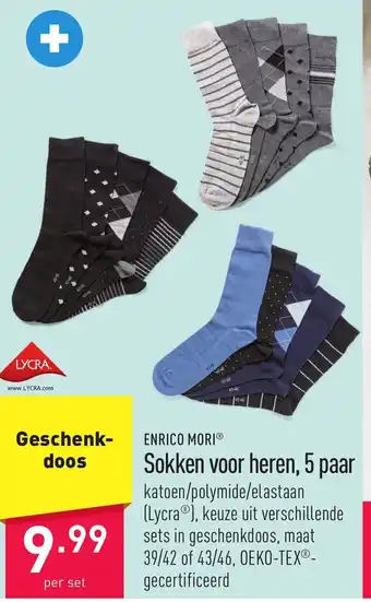 ALDI Sokken voor heren, 5 paar aanbieding