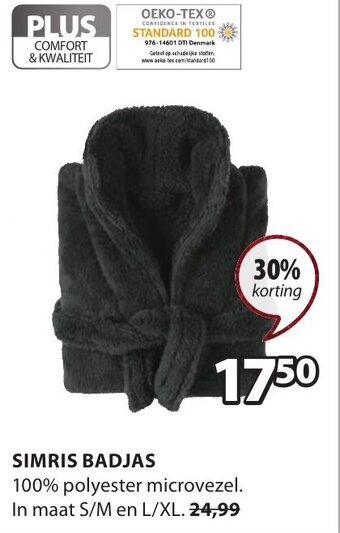 Jysk Simris Badjas aanbieding