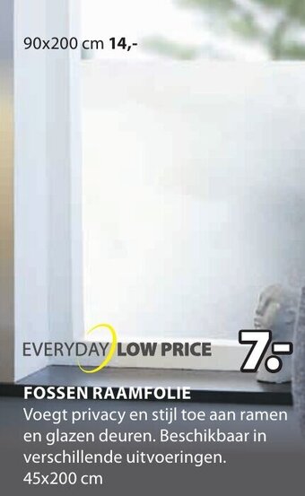 Jysk Fossen Raamfolie aanbieding