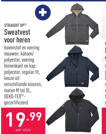ALDI Sweatvest voor heren aanbieding