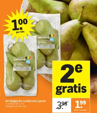 Albert Heijn AH belgische conference peren 2 schalen van 1 kilo aanbieding