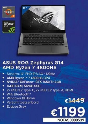 Asus ROG Zephyrus G14 AMD Ryzen 7 4800HS