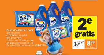 Albert Heijn Dash vloeibaar en pods aanbieding