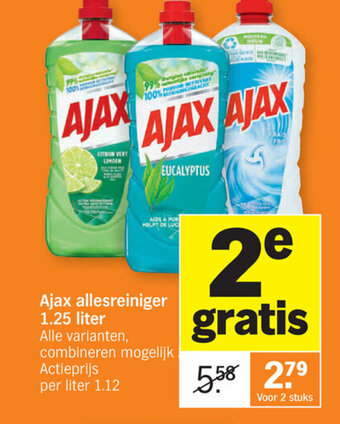 Albert Heijn Ajax allesreiniger 1,25 liter aanbieding