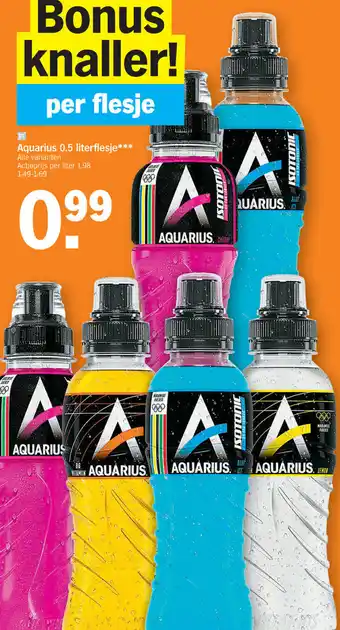 Albert Heijn Aquarius 0.5 literflesje aanbieding