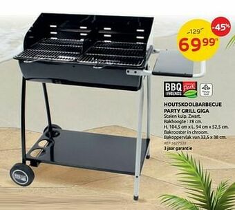 Brico Houtskoolbarbecue party grill giga aanbieding