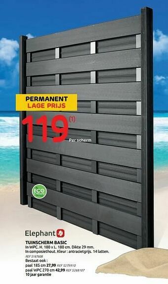 Brico Tuinscherm basic aanbieding