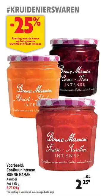 Match Bonne Maman Confituur Intense Aardbei Pot 335g aanbieding