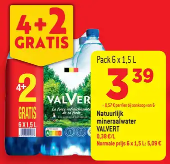 Match Valvert Natuurlijk Mineraalwater Pack 6 x 1,5L aanbieding