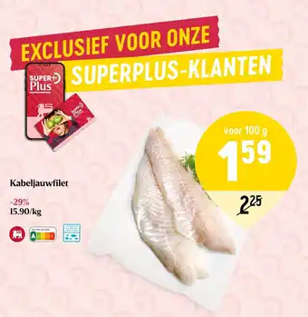 Delhaize Kabeljauwfilet voor 100g aanbieding