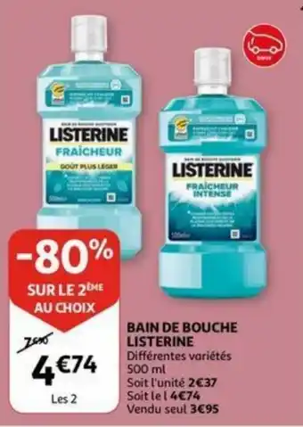 Auchan Listerine bain de bouche 500ML aanbieding