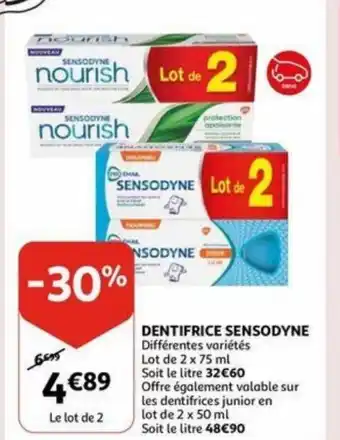 Sensodyne dentifrice differentes varietes 2x75ML