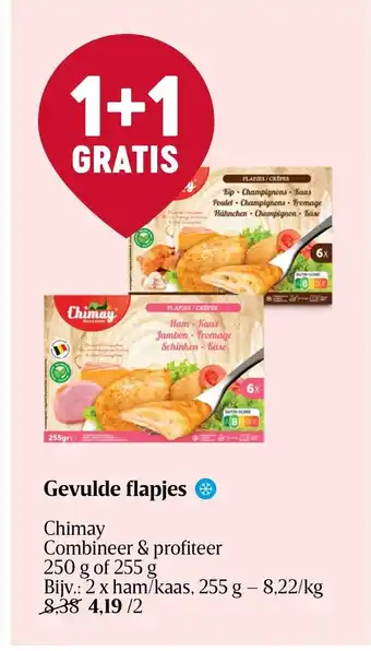Delhaize Chimay Gevulde Flapjes 250g of 255g aanbieding