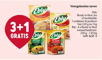 Ebly Voorgekookte tarwe Ready to Heat, los of kookbuiltje van 220 g tot 1 kg