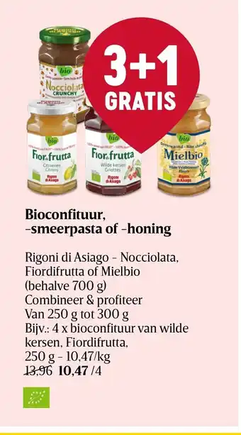Delhaize Bioconfituur, Smeerpasta of Honing 250g tot 300g aanbieding