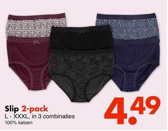 Wibra Slip 2 pack aanbieding