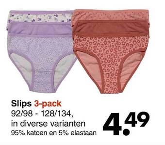 Wibra Slips 3-pack aanbieding