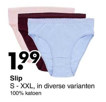 Wibra Slip s -xxl aanbieding