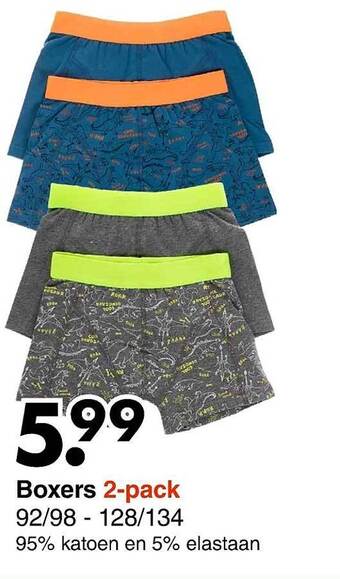 Wibra Boxers 2-pack aanbieding