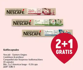 Delhaize Necafe Farmers Origins Koffiecapsules aanbieding
